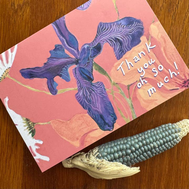 'Thank you oh so much' greeting card for wholesale by Ferry Kiss Studio
