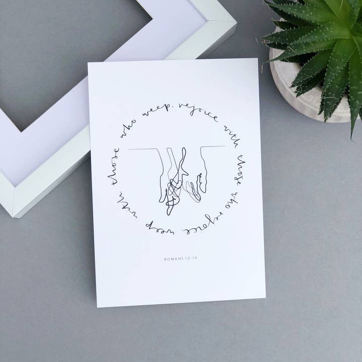 Rejoice with Those Who Rejoice - Romans 12:15 Print for wholesale by Hope and Ginger