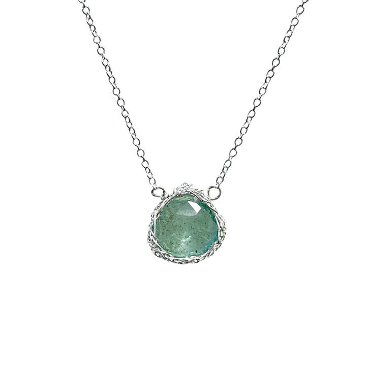 Moss Aquamarijn ketting in zilver voor wholesale door Arivka Jewelry