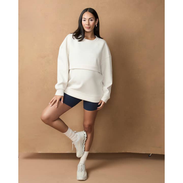 Os Pull à fermeture éclair surdimensionné pour l'allaitement en vente sur Faire6