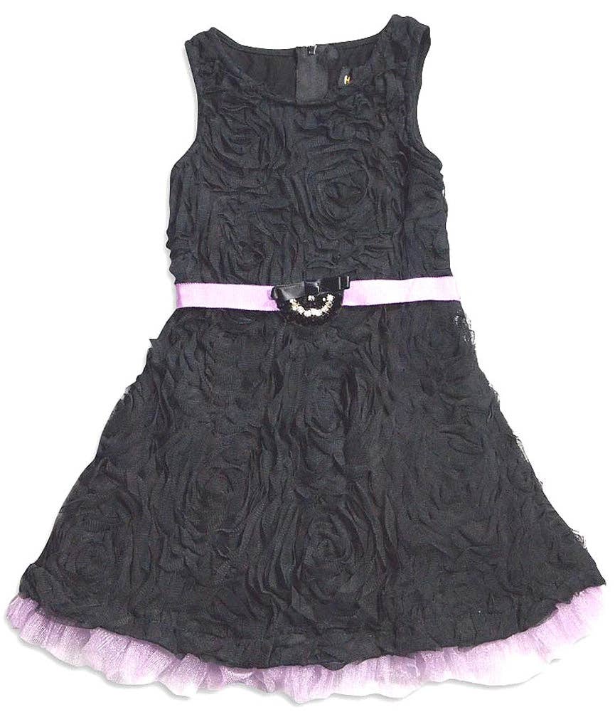 Black Hannah Banana by Sara Sara Sleeveless Rose and Crinolin Part for wholesale on Faire2