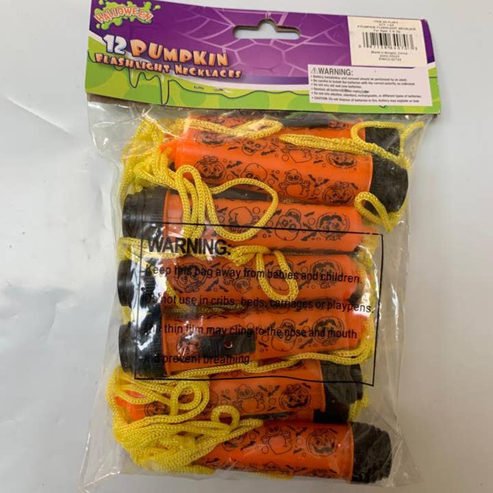 JSBlueRidge Toys - Wholesale Flashlight - Pumpkin Torch Flashlight On A Rope Kids Toy