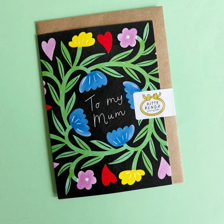 Kitty Kenda Papergoods - Wholesale Mother’s Day card - To My Mum Vine Border Greeting Card