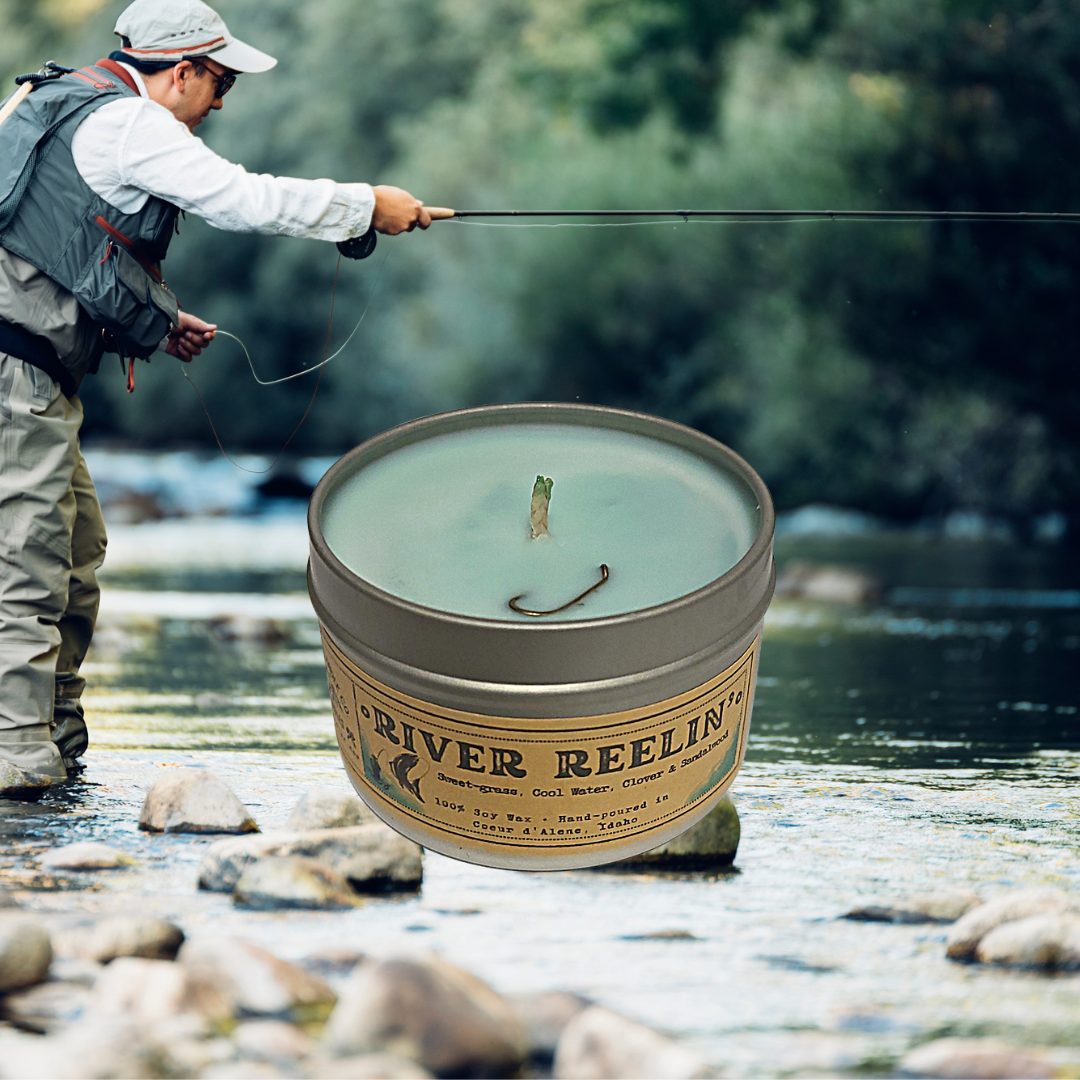 Wanderlust Folk - Wholesale Jar/Filled Candle - River Reelin' - USA MADE - Soy Wax Candles0