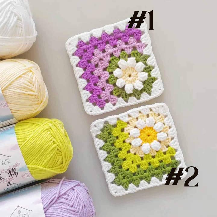 Anh2 LTD - Wholesale Decorative Tabletop Object - Corner Daisy Granny Square Crochet, Mini Lily of Valley