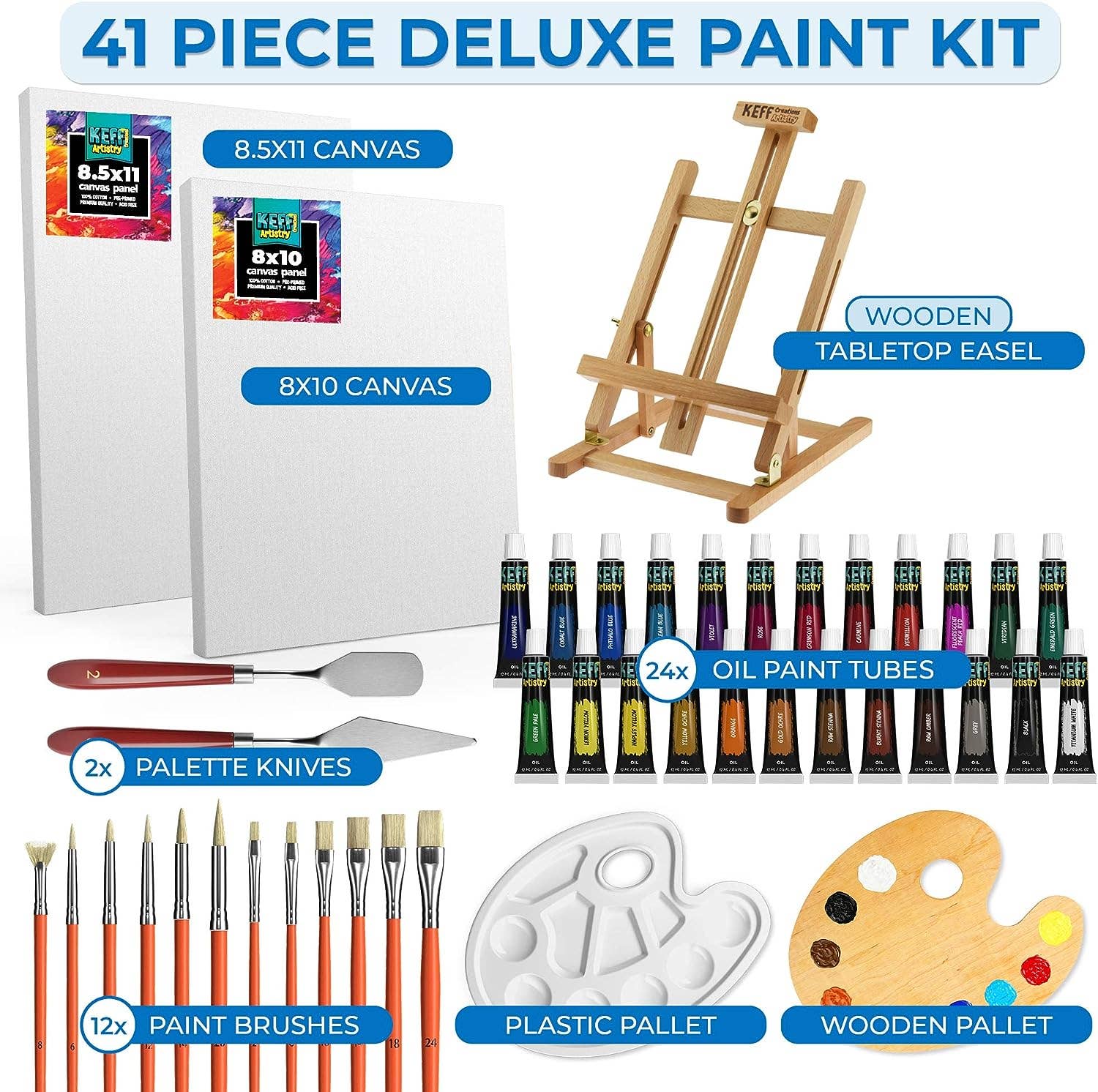 Keff Creations – wholesale DIY craft kit – Oil Paint Set for Adults & Kids - Oil Based Paints and more1