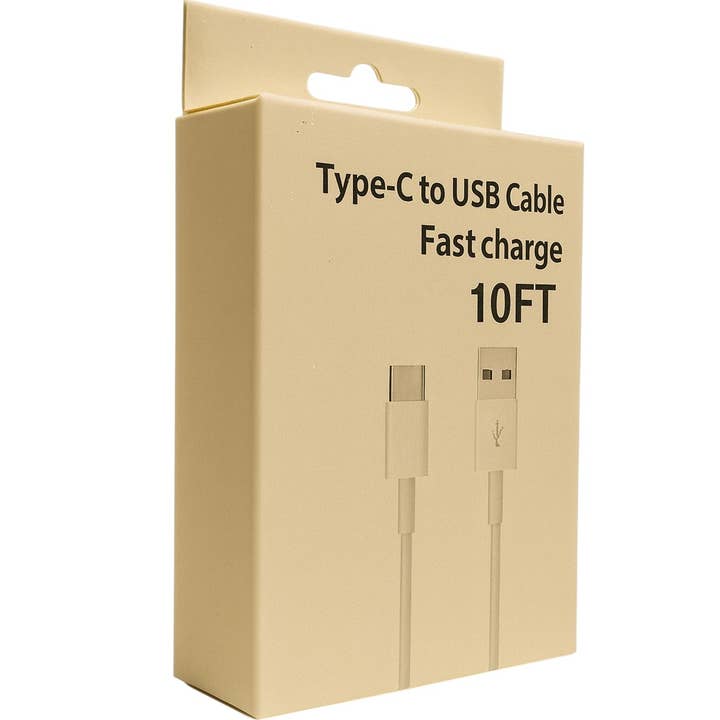 High Speed Type-C 10FT Cable In Box MW844 for wholesale by Mighty Wireless