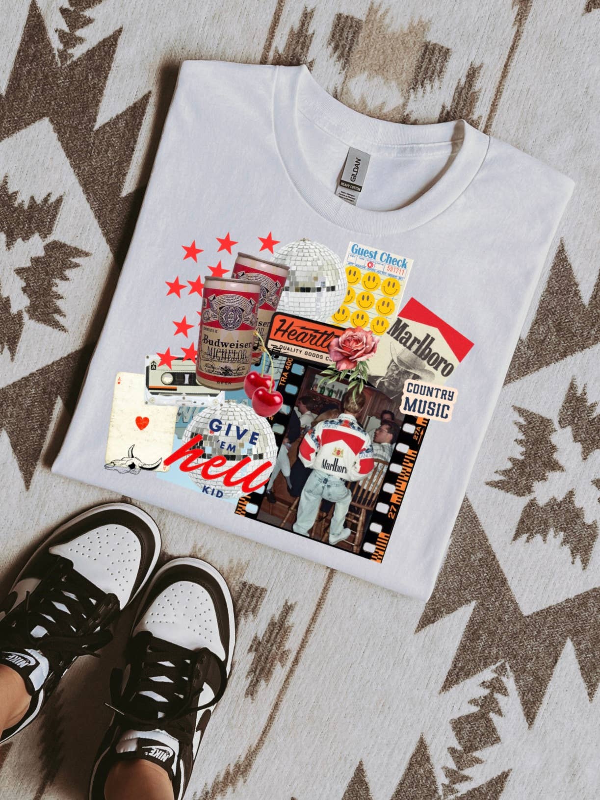 Gunpowder and Glam Boutique - Wholesale Graphic Sweatshirt - Women's - Give 'Em Hell Collage Tee or Crewneck2