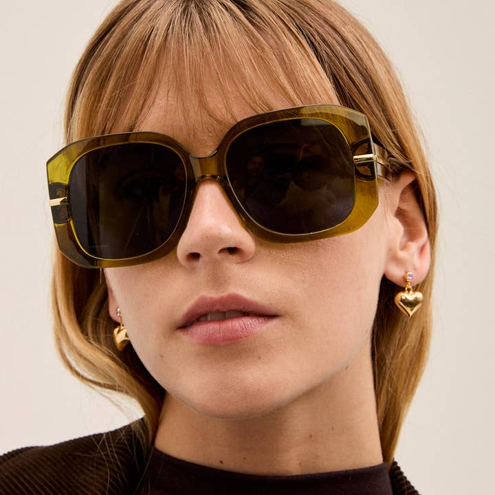 JOANNE OVERSIZE SUNGLASSES GREEN - N64 for wholesale by NALI'