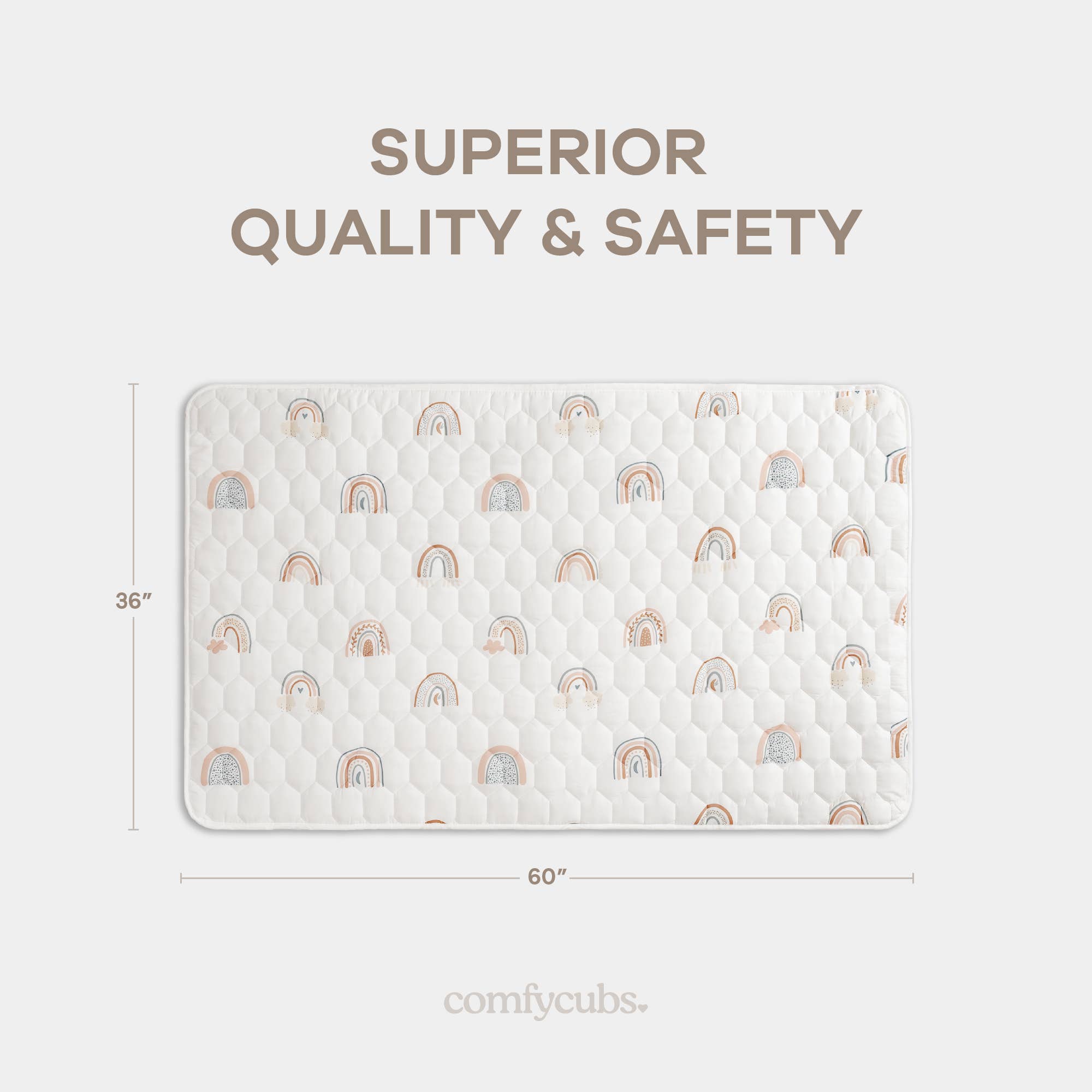 Comfy Cubs - Wholesale Play Mat - Kids & Baby - Premium Play Mat, Quilted Baby Mat for Floor by Comfy Cubs63