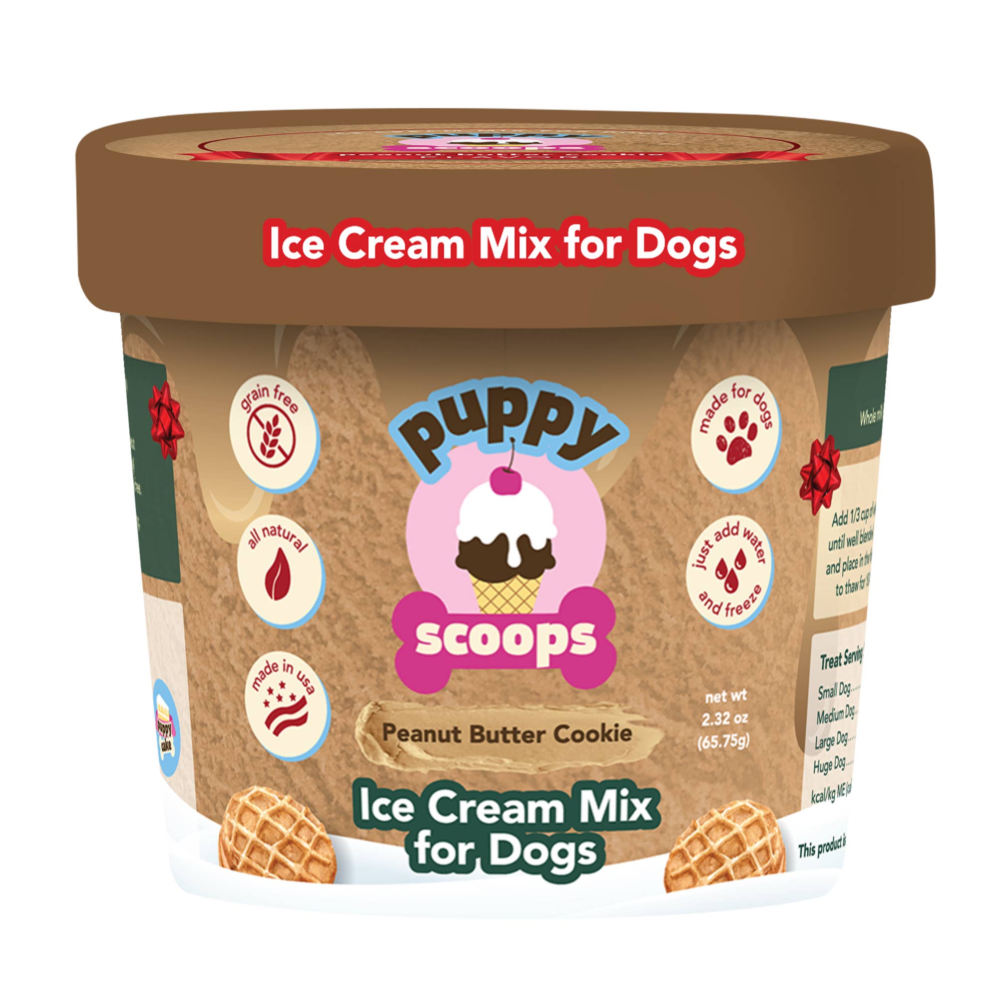 Puppy Cake LLC - Wholesale Pet Treats - Dog - Puppy Scoops Ice Cream Mix - Holiday Gift Pack7