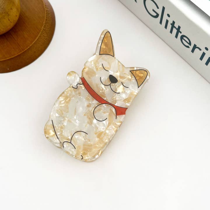 SoapElenGlen – wholesale Hårklämma - Dam – Valpformad hårkloklämma, söt akryl djurhårklämma3