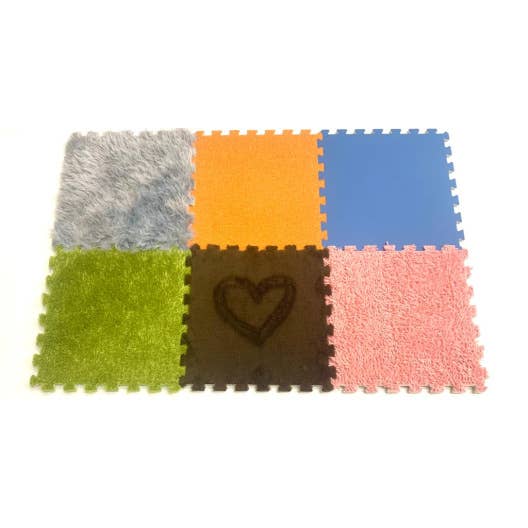 Textured Floor Mat Puzzle – 6-Piece Tactile Play & Learning for wholesale by Playlearn