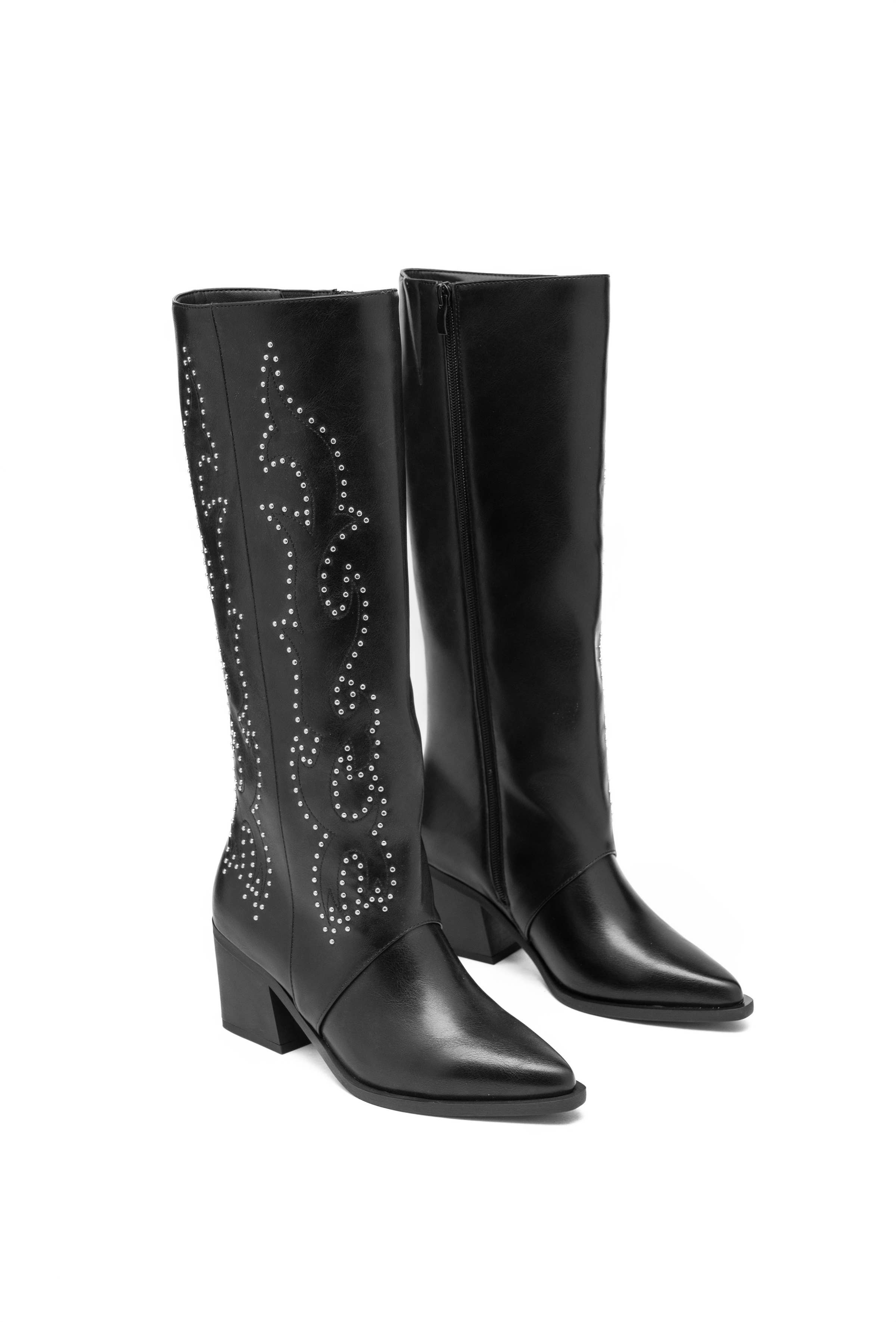 C'M PARIS - Wholesale Cowboy Boots - Women's - Western Boot with Stud Embroidery 92636