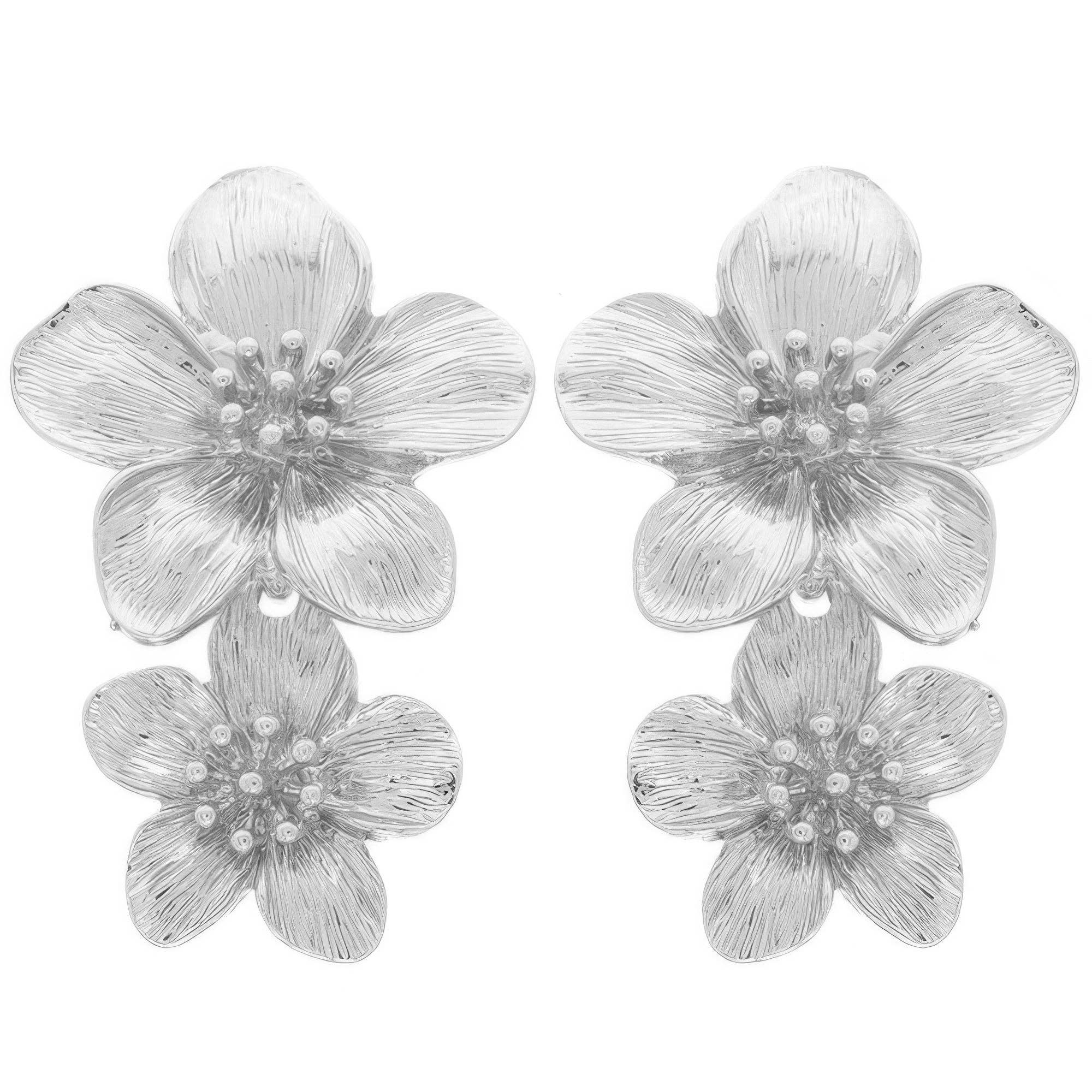 CC Wholesale Clothing - Wholesale Dangle Earrings - Hawaiian Acrylic Flower Post Earrings4