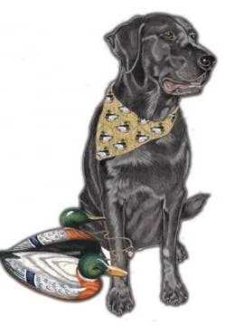 Labrador Black Magnet Wooden for wholesale by Pipsqueak Productions