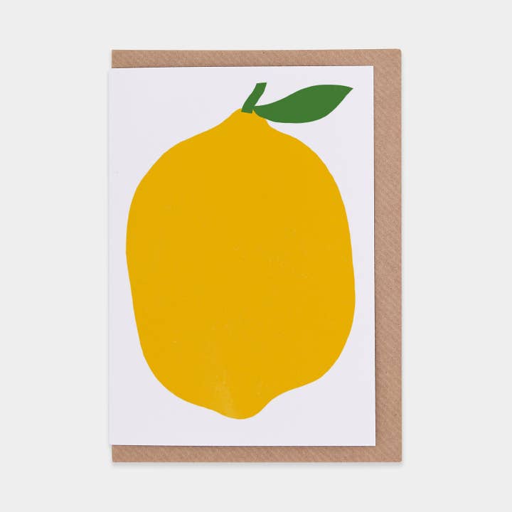 Big Lemon Greetings Card by Marcello Velho for wholesale by Evermade