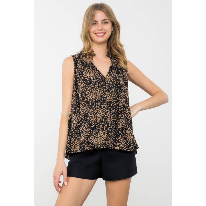 Sleeveless Flower Print Top for wholesale by THML