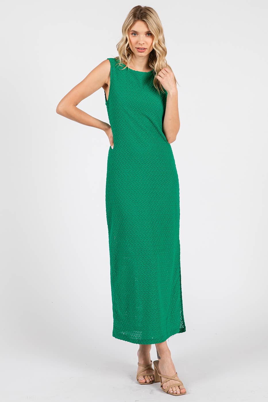 mittoshop - Wholesale Dress - Women's - ZIG ZAG TEXTURE KNIT SLEEVELESS MAXI DRESS7