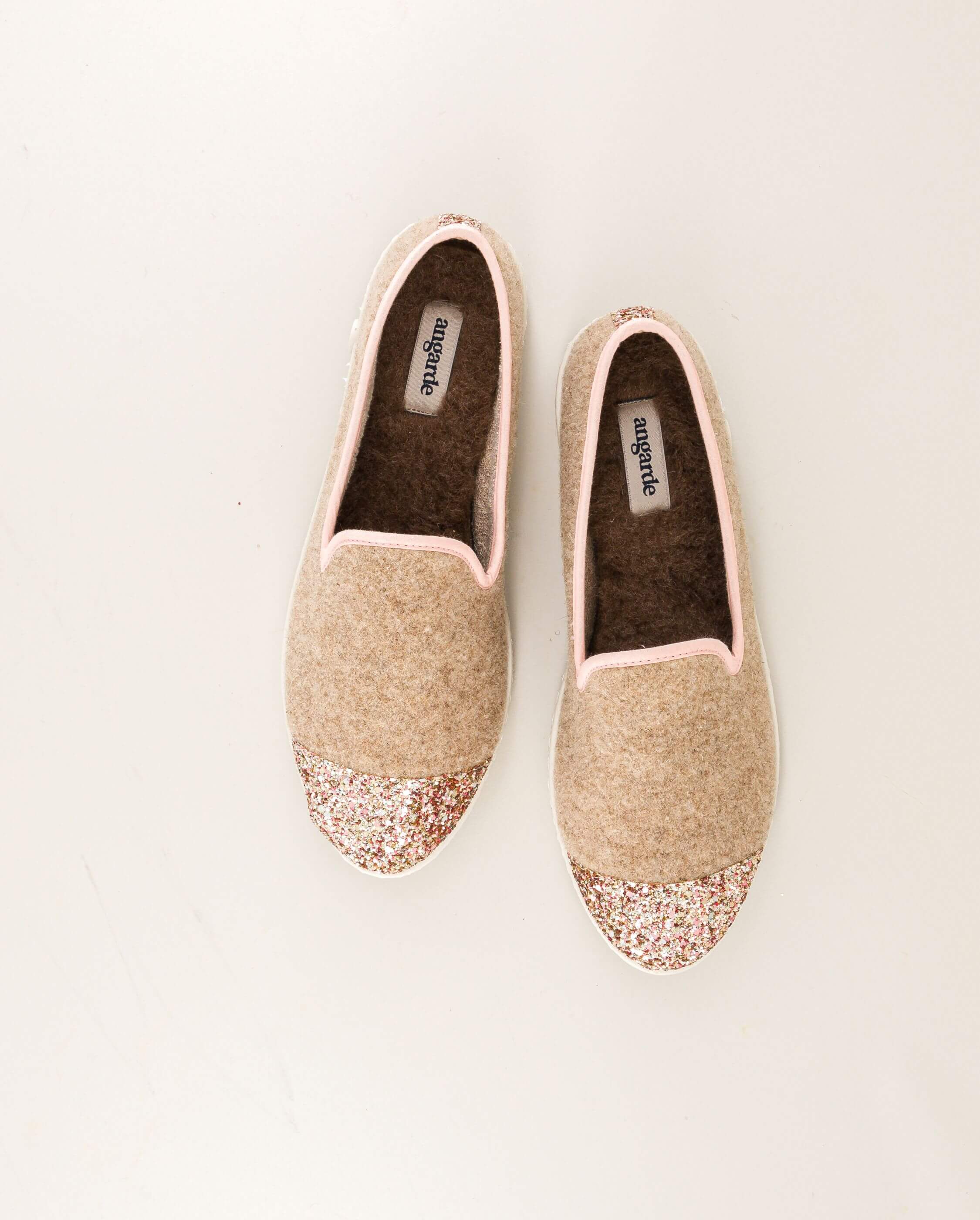Angarde - Wholesale Slippers - Women's - Women's wool slipper, sand glitter3