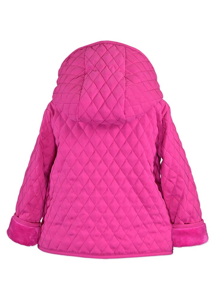 American Widgeon - Wholesale Jacket - Kids - Widgeon Girls Hooded Quilted Barn Jacket Faux Fur 3736
