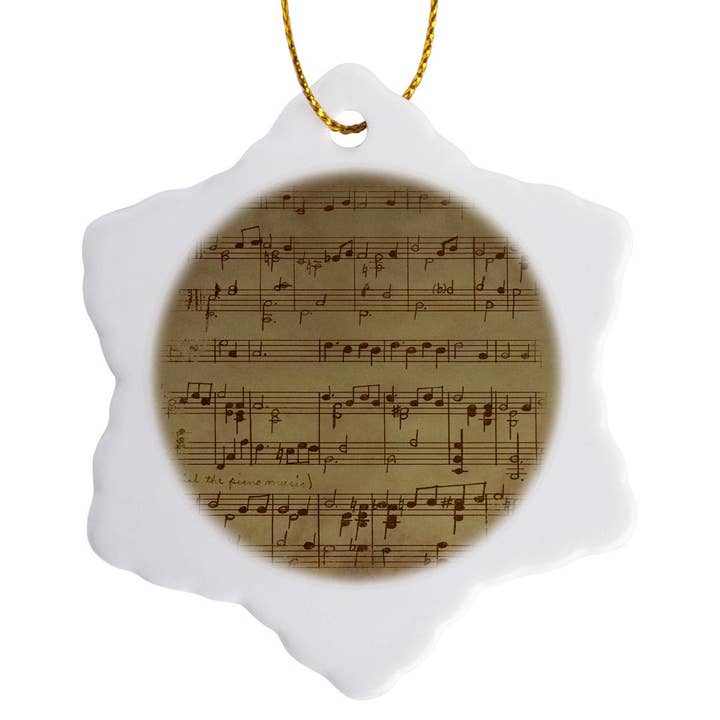 3dRose, Vintage Music Sheet Grunge Paper Background, Ornament for wholesale by 3dRose