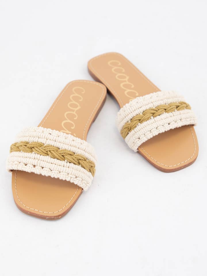 CCOCCI - Wholesale Sandals - Women's - WEEKLY DEAL COLOR LINE MACRAME BRAIDS UPPER SANDAL8