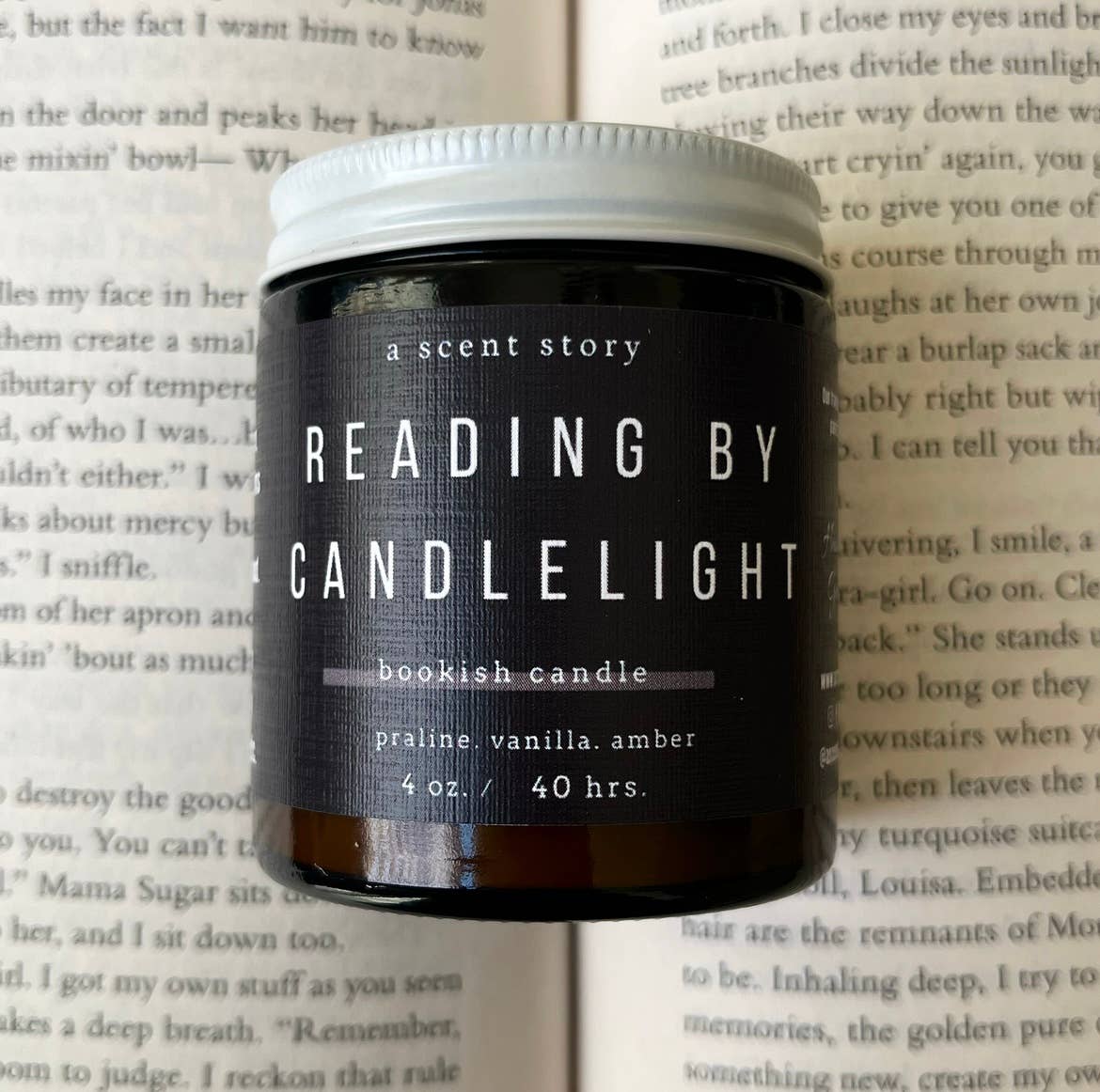 A Scent Story Candle Co - Wholesale Jar/Filled Candle - Reading by Candlelight - Bookish Candle | Book Themed