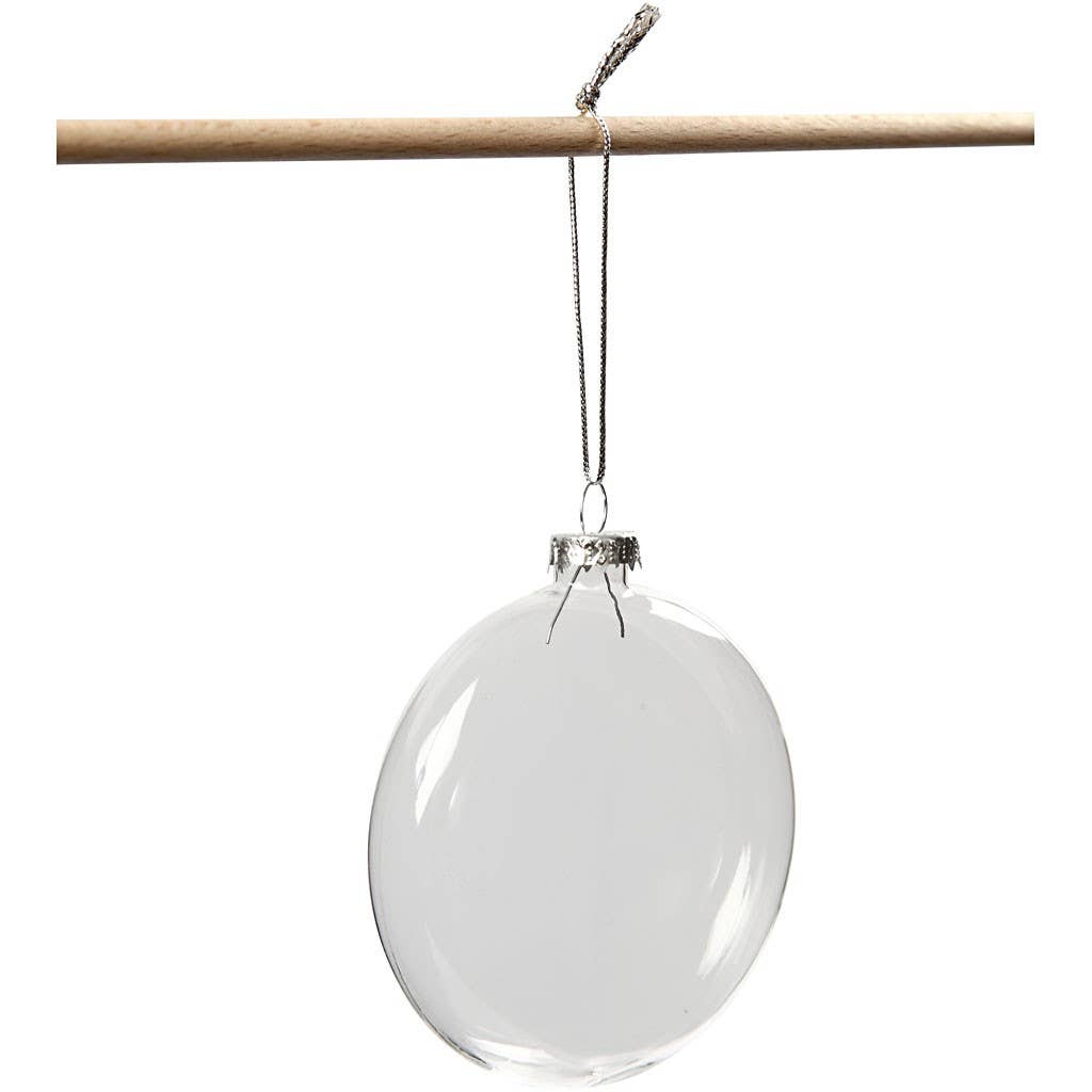 Amaya Rose Ltd. – wholesale Ornament set – 6 x 8cm Glass Round Hanging Bauble Ornaments. We0