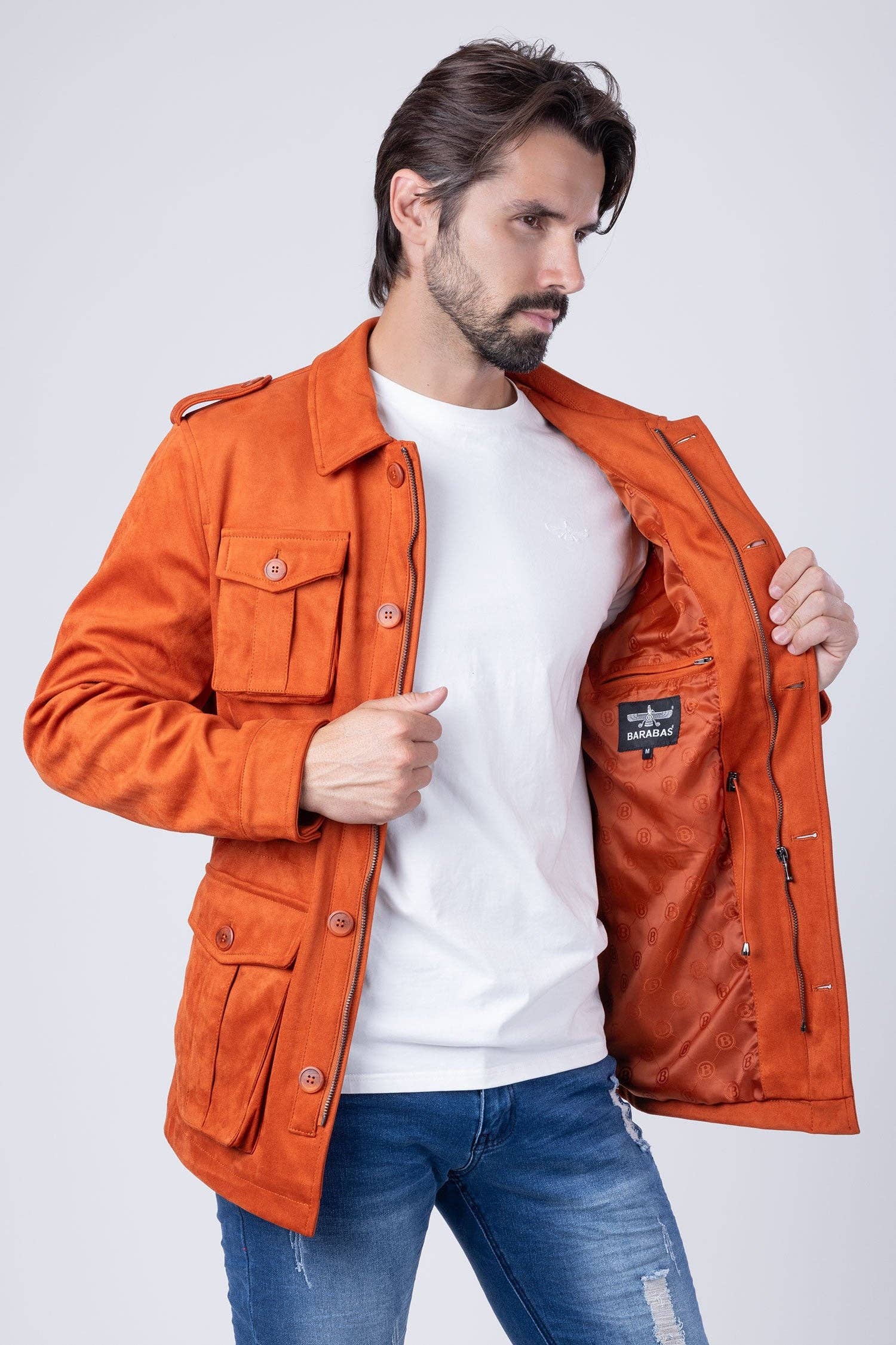 BARABAS - Venta al por mayor Chaqueta - Hombre - Chaqueta bomber de invierno de terciopelo con 4 bolsillos para hombre 4BH8621