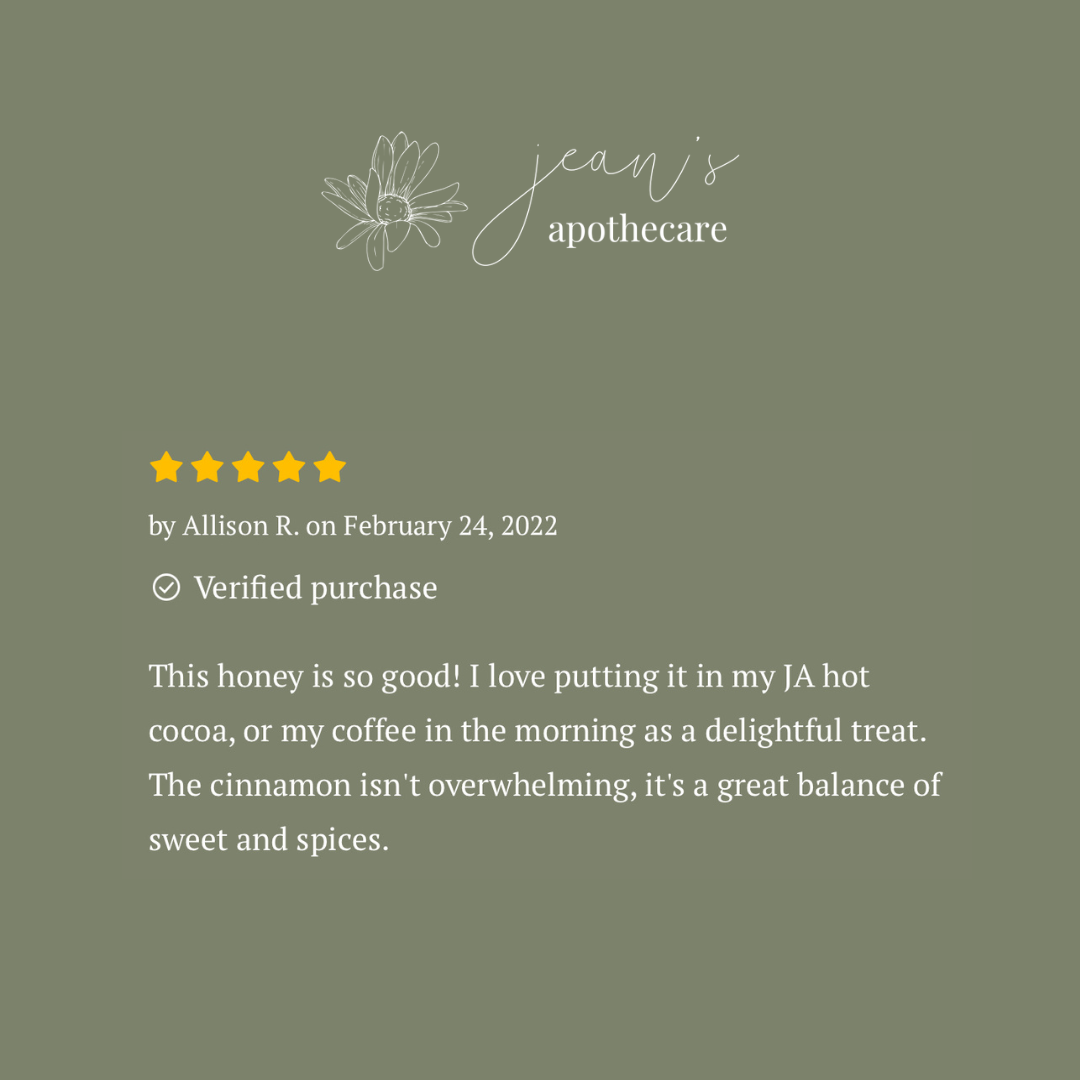 Jean's Apothecare - Venta al por mayor Miel - Miel de Canela | Miel Gourmet para Té, Repostería y Charcutería3