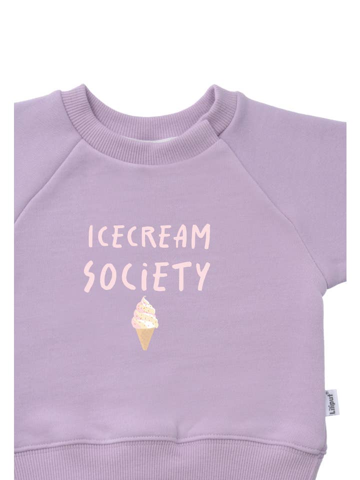 Liliput - Wholesale Sweatshirt - Kids - Lilac sweatshirt with "Icecream Society" print4