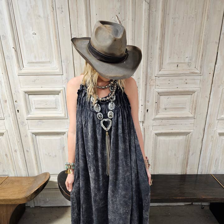 Black Tuck Strap Dress for wholesale by A Rare Bird Shop