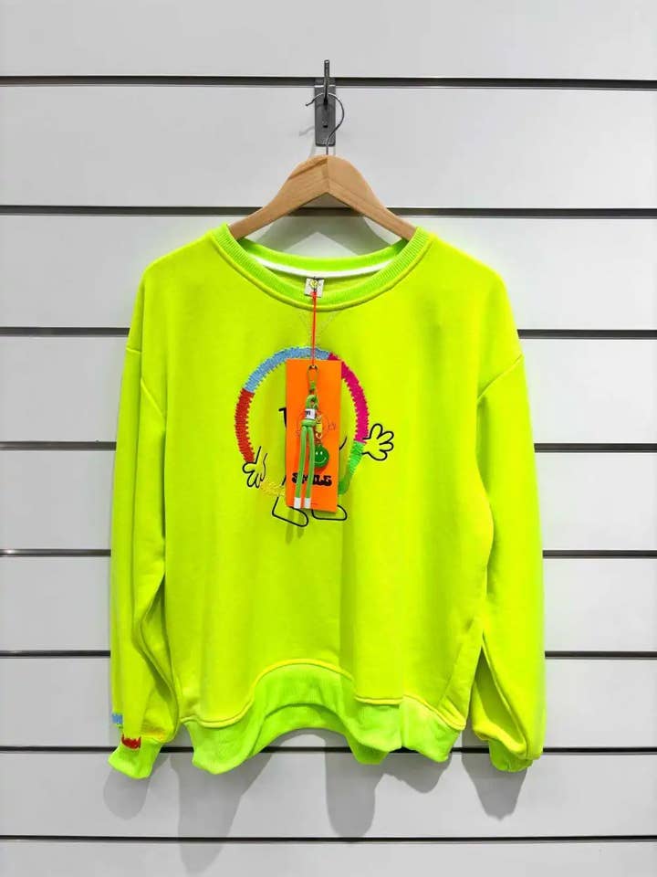 Chilli Girl Collection – wholesale Sweatshirt - Dam – Sweatshirt med rund hals och smileymotiv10