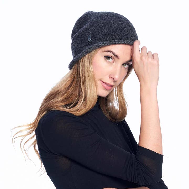 Alpaca Beanie - Rustic - Carbon for wholesale by Shupaca Alpaca
