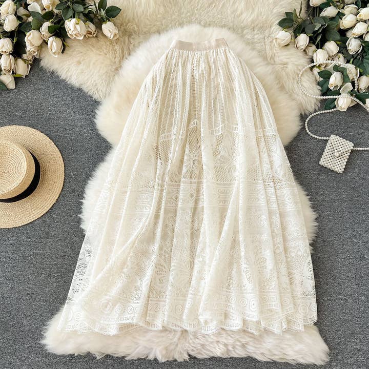 Bohemian Rhapsody Lace Skirt SK208 for wholesale by PEACH ACCESSORIES