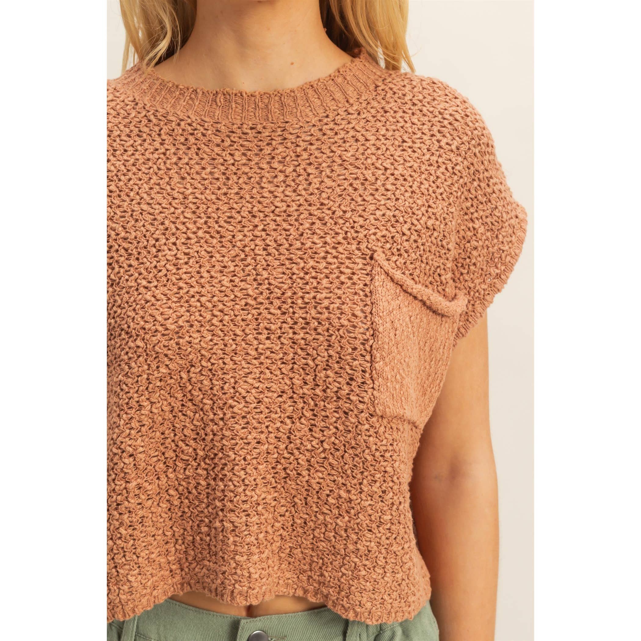 HYFVE - Wholesale Knit Sweater - Women's - Pocket Detail Sweater Top2