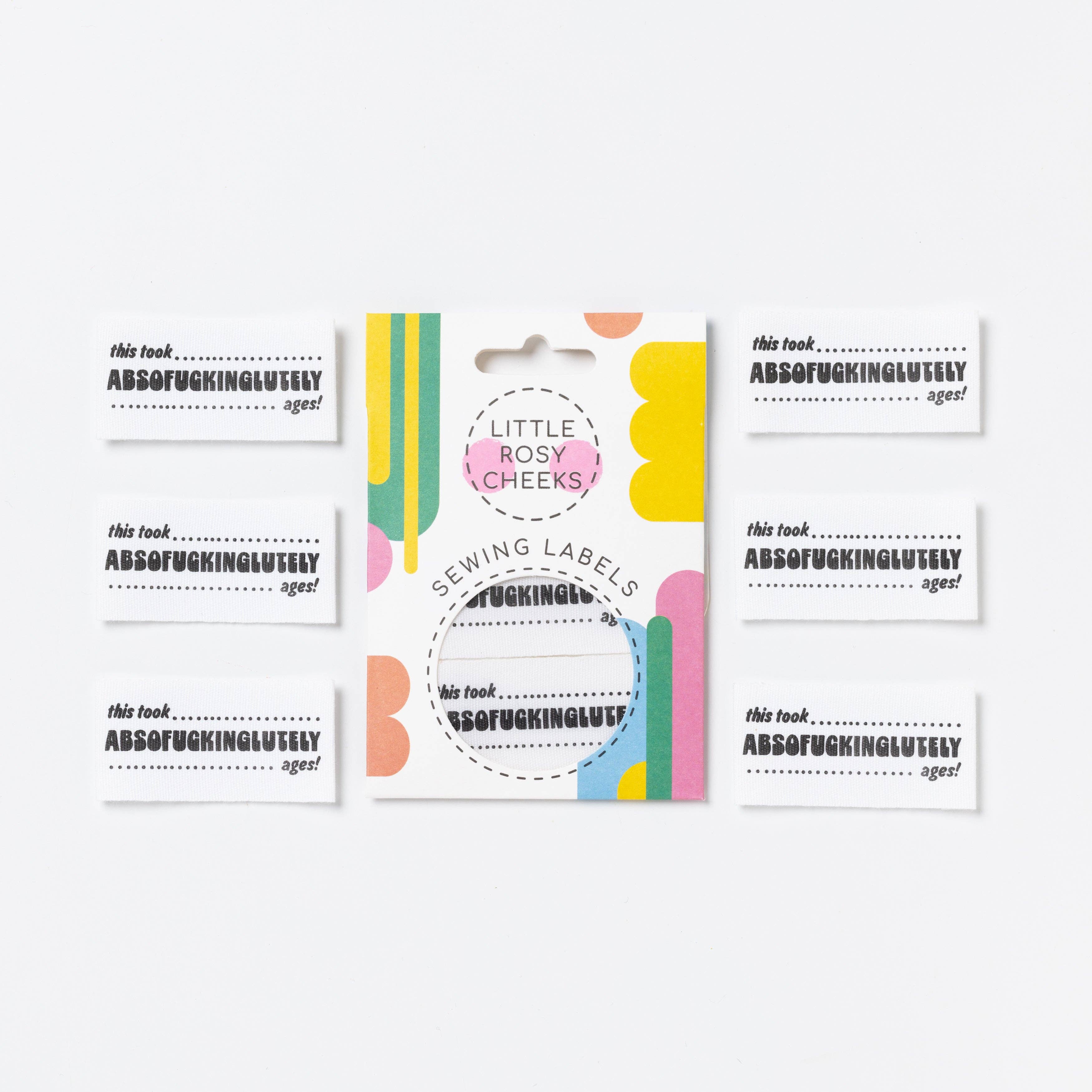 Little Rosy Cheeks - Wholesale Fabric - ABSOFUCKING LUTELY AGES - Sewing Labels Tags3