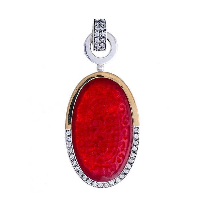 Medalha Olsen Bordeaux for wholesale by PEKAN JEWELLERY