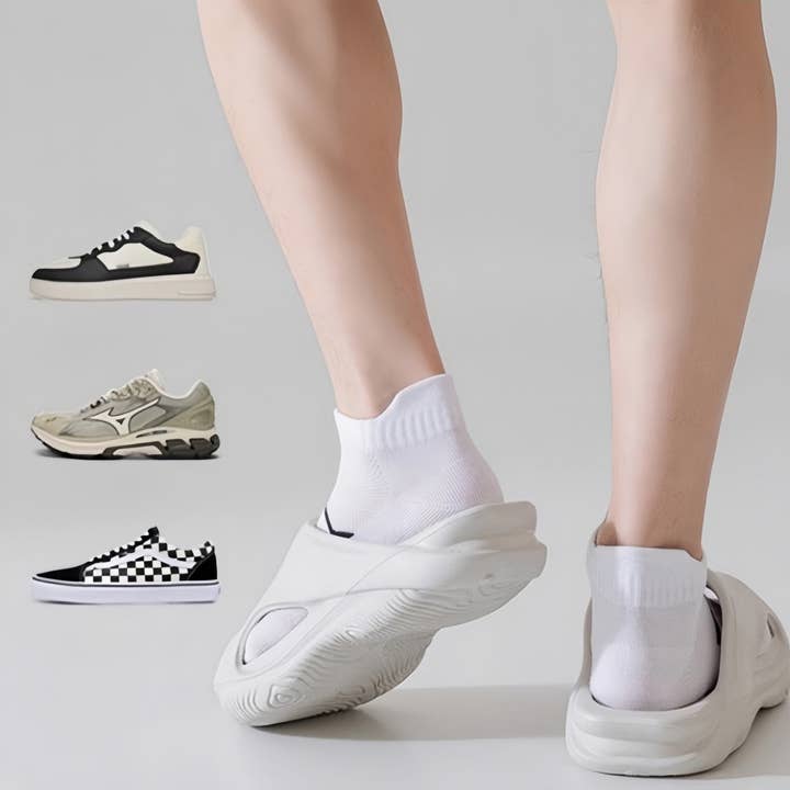 AK Brand - Wholesale Socks - Men's - Men's Cushioned Low Cut Grip Socks 5-Pack with Arch Support6