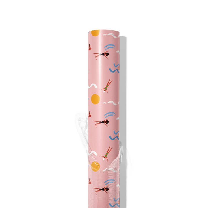 Carolyn Suzuki - Wholesale Wrapping Paper Roll - SWIMMERS - Rolled Gift Wrap1