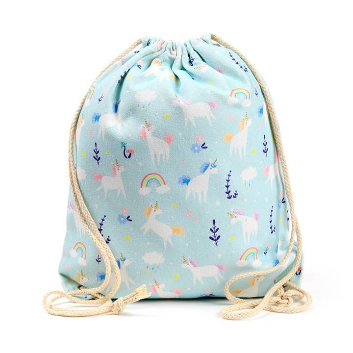 Unicorn Magic Canvas Drawstring Bag for wholesale by Puckator Ltd