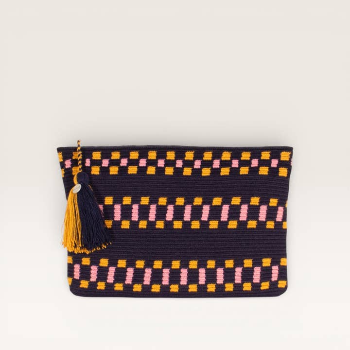 Check square envelope | Navy for wholesale by Guajii Design