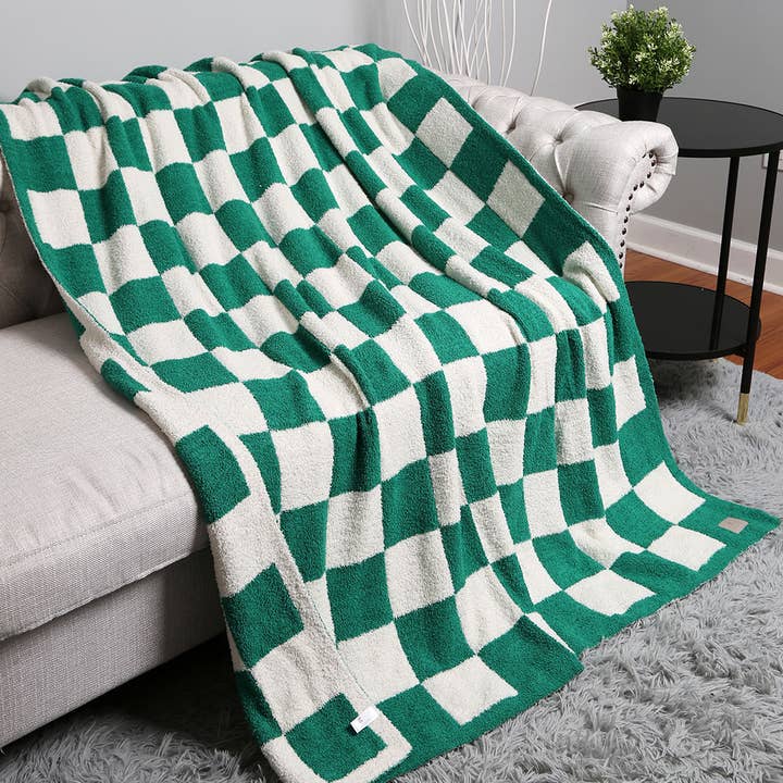 Fashion City - Wholesale Throw Blanket - Checkerboard Patterned Throw Blanket4