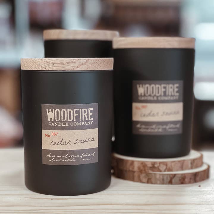 Woodfire Candle Company – wholesale Jar/filled candle – Woodfire Black Wood Wick Soy Candle - Home Decor Gift
