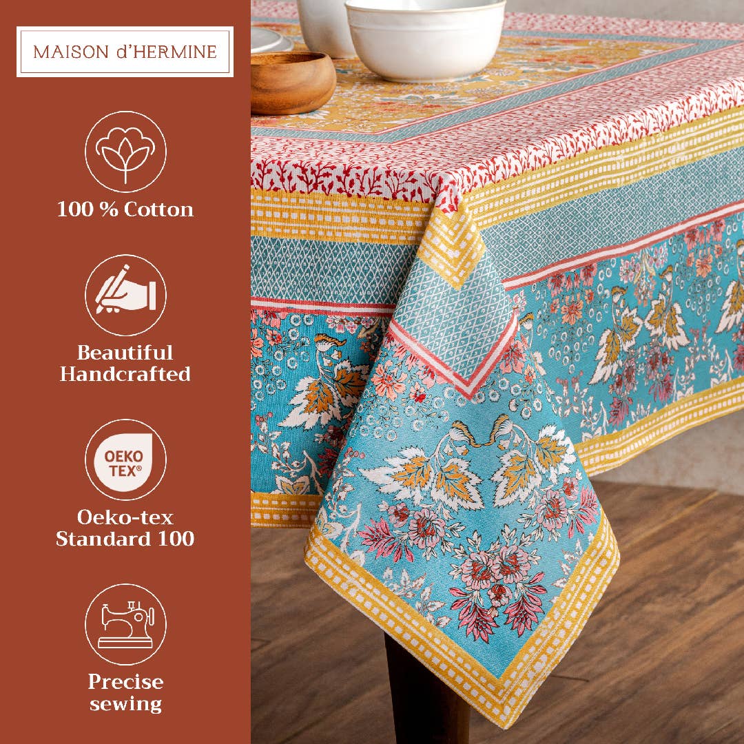 Maison d'Hermine - Design in Every Thread - Wholesale Tablecloth - Tablecloths 100% Cotton - 3 Shapes - Marquise1