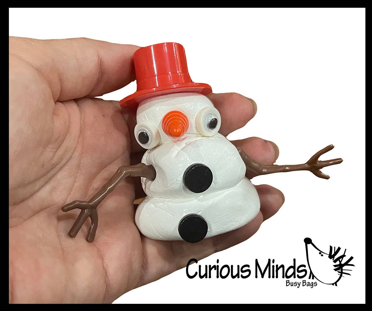 Curious Minds Toys - Venta al por mayor Masilla/limo - Niños - 1 masilla de muñeco de nieve derretida, limo blanco con muñeco de nieve Pa5