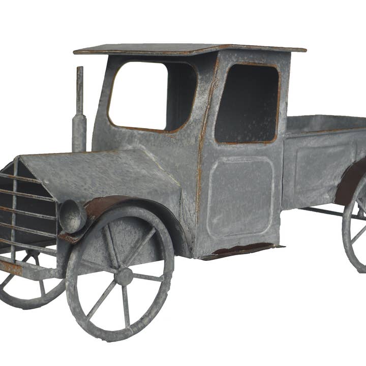 Rustic Blue Metal Truck for wholesale by Galt International Company
