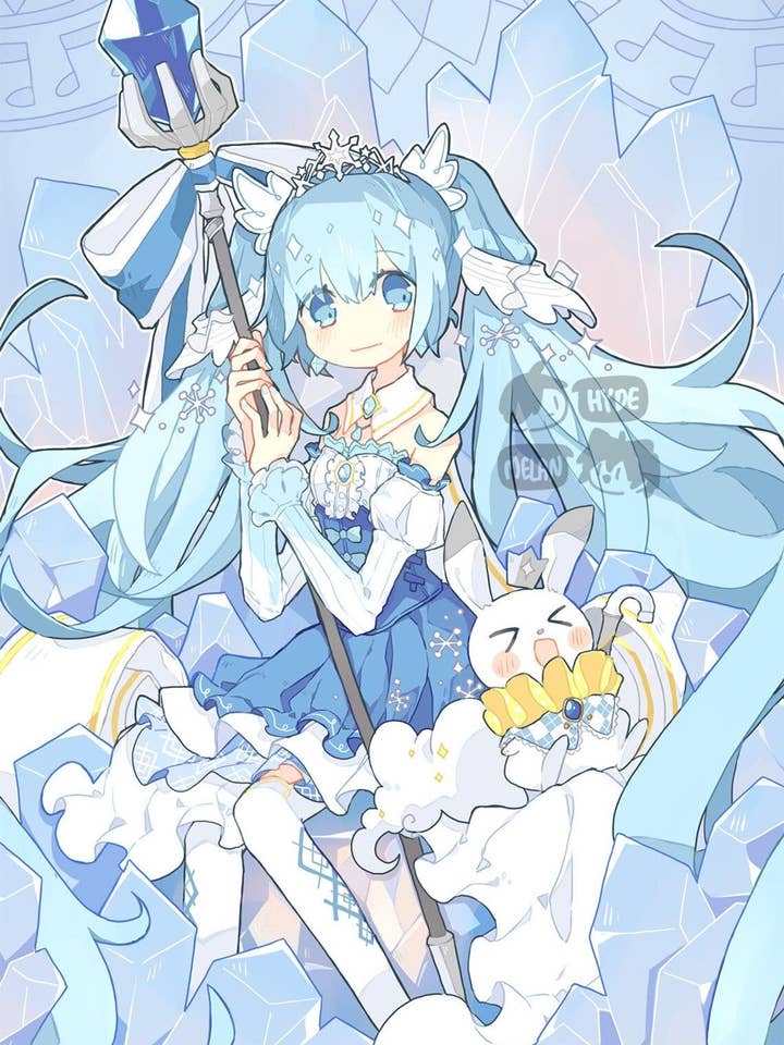 Affiche imprimée 11"x17" de Snow Miku (Vocaloid) pour la vente par HideawayMelon