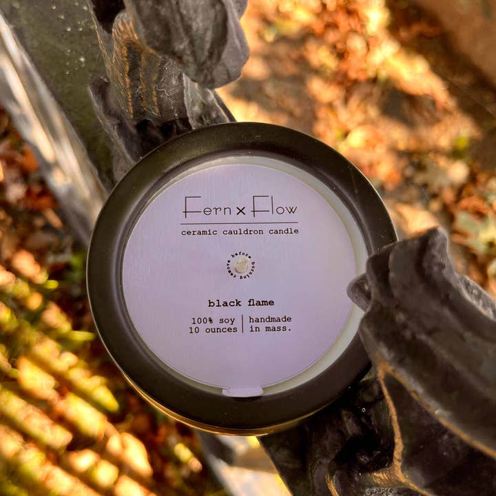 Fern x Flow Soy Candles + Home Fragrance - Wholesale Jar/Filled Candle - Halloween Cauldron Candle, Ceramic Soy Candle & Decor - 10oz5